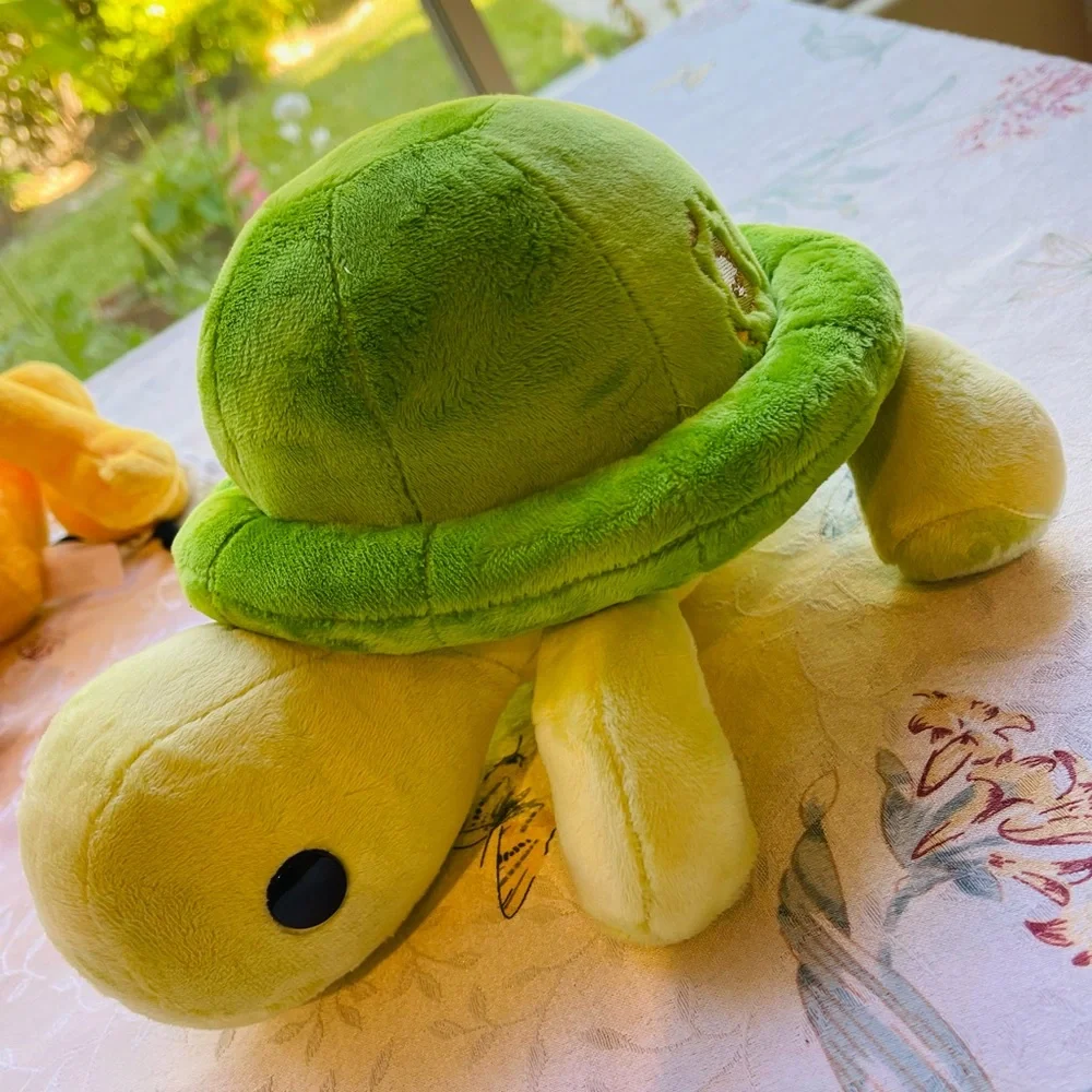 Bellzi 10” green turtle plush